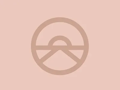 The Road to Sunset circle icon iconography logo mark