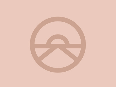 The Road to Sunset circle icon iconography logo mark