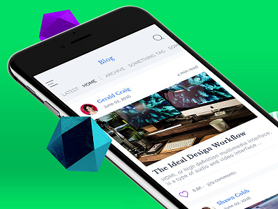Blog 3 Mobile Ui app blog mobile news sketchapp ui ux