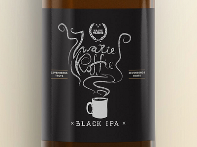 Halve Tamme - Zwarte Koffie (Black Coffee) beer label