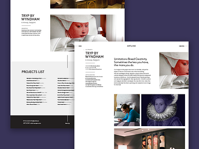 Artlink.com Projects art clean layout minimal projects type typography ui web website