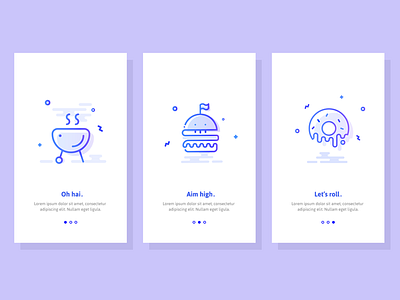 App Onboarding - Food app icon illustration interface login onboarding sign up ui