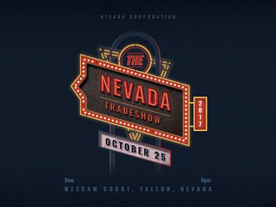 Nevada Tradeshow billboard illustration ligth nevada poster tradeshow vegas