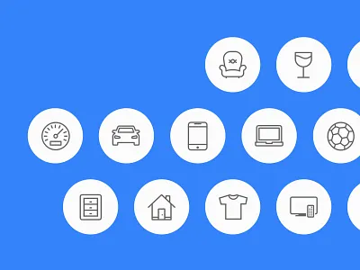 Iconos Mercado Libre busqueda categorias ecommerce icons list productos