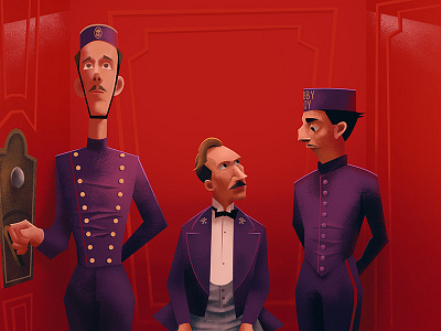 Elevator Scene grand hotel budapest wes anderson