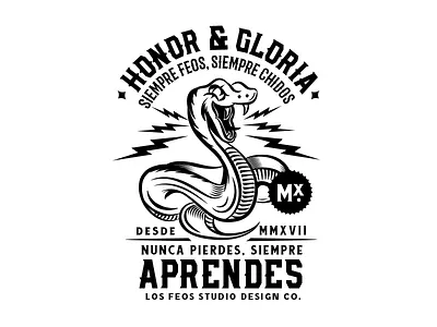 Los Feos Quotes badge black font glory lear mx quote since snake studio thunder type