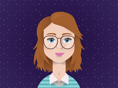 San Junipero - Yorkie 80s black mirror celebrity flat glasses halftone illustration people portrait san junipero yorkie