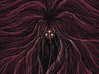 Ever Watchful bones drawing eyes fear horror illustration photoshop sketch terror watching