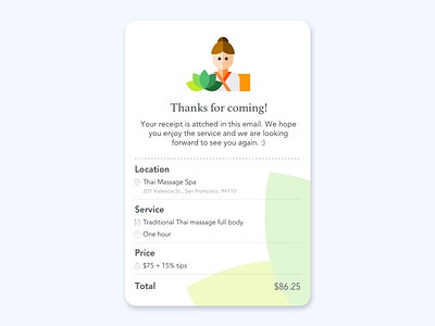 #084 - Email Receipt 100 day ui design challenge daily ui email receipt massage