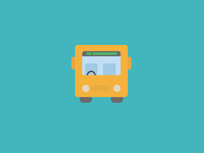100 DAYS OF ICONS | DAY 70: FAST AND FURIOUS BUS bus icon design outbound public transport teal transport travel yellow