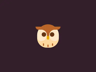 Owl animal bird flat flat design forest forest animal nocturnal owl