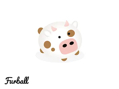 Cake - Furball animals character design cow furball graphic design illustrations logo design loriel design