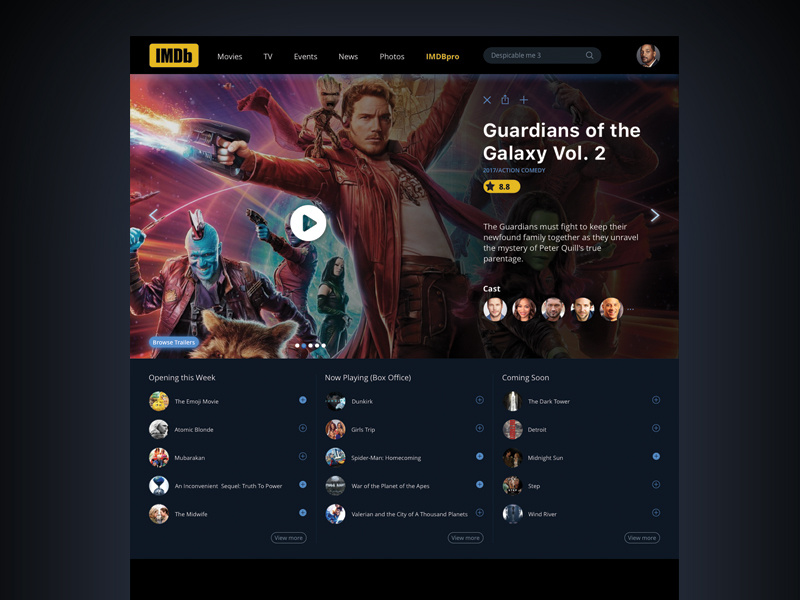 Example of Imdb redesign experiment
