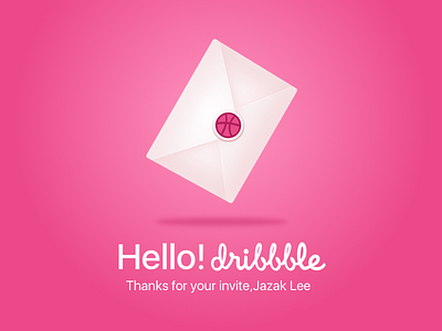 Dribbble First Shot envelope illustration letter