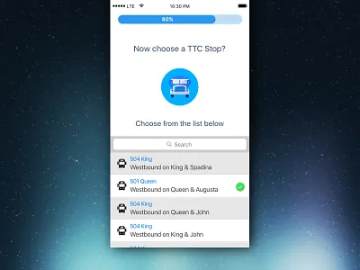 Simple TTC stop carousel directions ios travel