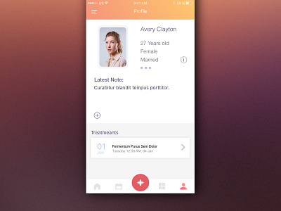 Your Profile about account ios medical profile user