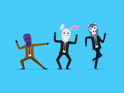 Criminals character criminal explainer illustration masks octopus rabbit robber thief wolf