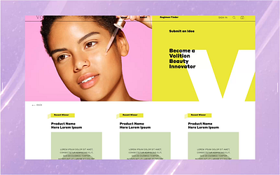 Beauty web store redesign design ui ux web