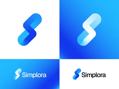 Simplora - Logo Design automate automation solutions branding design elevate futuristic gradients idea innovation internet lettermark logo logo logo design minimal logo modern logo sign software tech tech logo technology