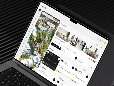 Agile CRM - Property Search Dashboard ai app b2b crm dashboard design interface product property proptech real estate saas search service ui ux web