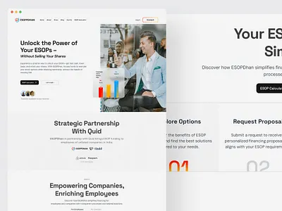 🏦✨ ESOPDhan – Website Revamp esop fintech responsivedesign webdesign