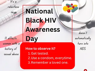 National Black HIV Awareness Day black hiv awareness day design graphic design health hiv awareness social media