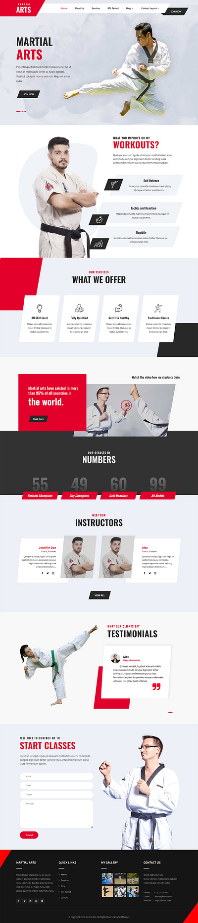 Martial Arts Lite - Free Martial Arts WordPress Theme animation branding fitness fitness app fitness logo graphic design gym gym banner gym flyer gym logo gymnastics logo martial art martial arts motion graphics theme design ui website builder wordpress design wordpress development