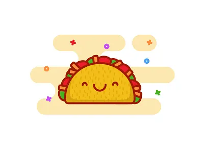 Taco bout a party illustration taco