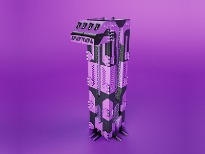 One Typography 3d c4d character cinema4d letter light model modeling octane render typography