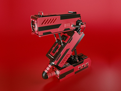 Two Typography 3d c4d character cinema4d letter light model modeling octane render typography