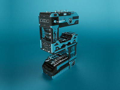 Five Typography 3d c4d character cinema4d letter light model modeling octane render typography