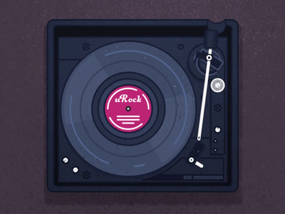 Turntable basic animation motion music turntable vinyl