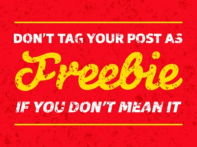 Just Don't freebie not