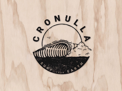 Cronulla Surf Your Earth badge barrel beach logo sea sunrise sunset surf wave