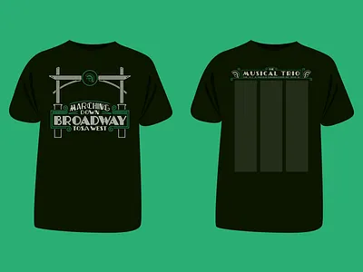 Marching Band Shirt (Mockup Tee) broadway marching band neon sign shirt trojans wauwatosa west
