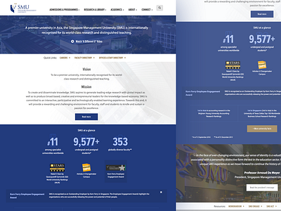 About Page / Overview about landing page singapore management university