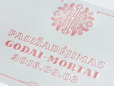 Letterpress Christening Card christening letterpress