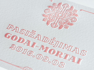 Letterpress Christening Card christening letterpress