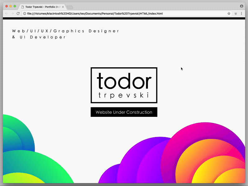 Parallax - Testing designer portfolio motion graphics ui developer uxui designer