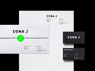 Zona 2 - Stationary 2 business card cardio exercise glitch letterhead logo run sport texture zona zone