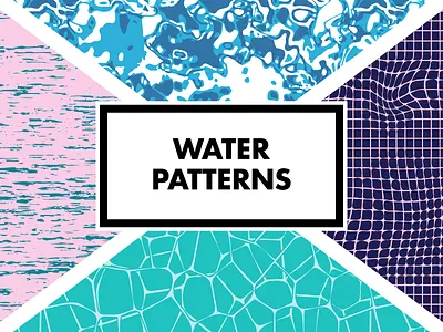 Semless Water Patterns ocean pattern pool reflection ripple river seamless swimming vector water
