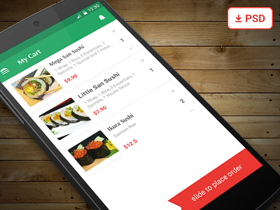 Shopping Cart | Restaurant App cart checkout food order detail order summery restaurant app shopping shopping cart ui ux