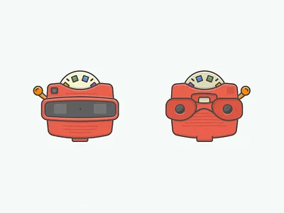 Viewmaster collectible game icon illustration logo retro toy vector viewmaster vintage