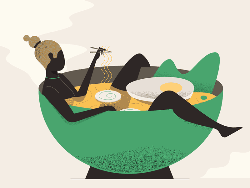 Bloomberg โ Ramen bowl broth dish egg hot narutomaki ramen slurp