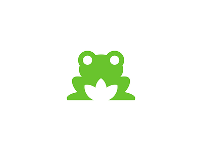 frog / logo design animal frog lily logo mark mascot negative space pond symbol toad