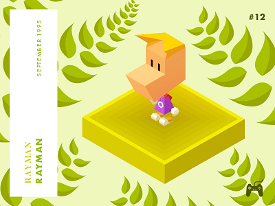 Year 1995 : Awarded "Best New Character of 1995" challenge character game illustration isometric low poly playstation rayman