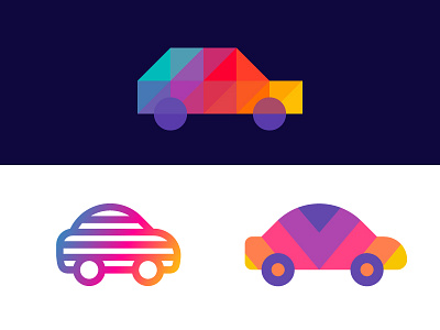 Car logo exploration | Car Advertising Company branding freshness tech car advertising ads creative colorful logo icon mark brand technology marketing digital transport transportation