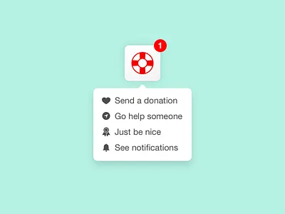 Daily Ui #027 - Dropdown dropdown help notification
