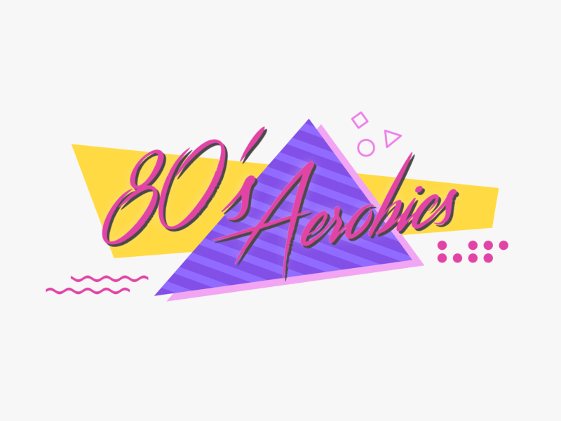 80's Aerobics Logo 2d 80s logo logo animation mograph motion retro shape