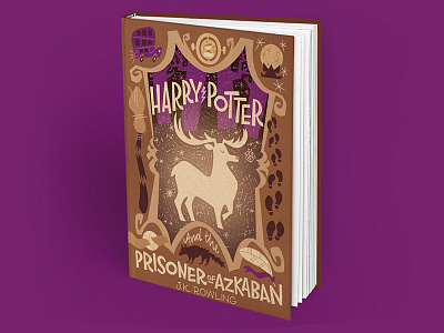 Harry Potter and the Prisoner of Azkaban book book cover broom character harry potter illustration kid lit knight bus magic prisoner of azkaban stag time turner